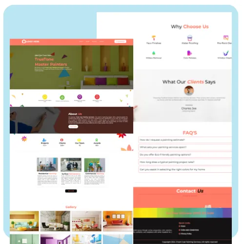 House painting estimate request landing page